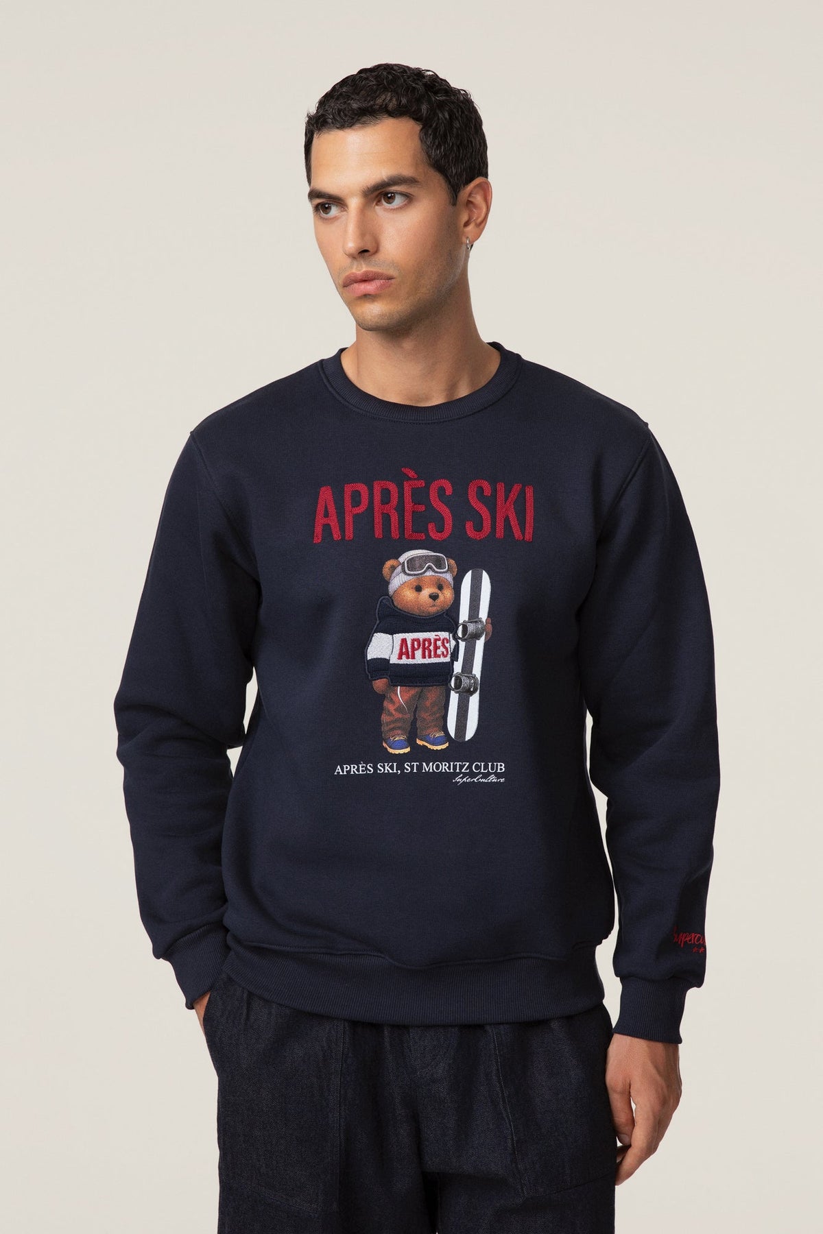 SUPERCULTURE Felpa girocollo uomo APRES SKI