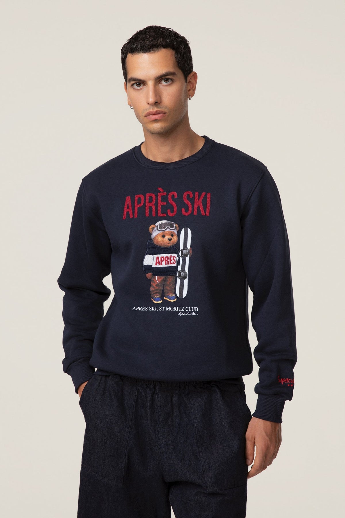 SUPERCULTURE Felpa girocollo uomo APRES SKI