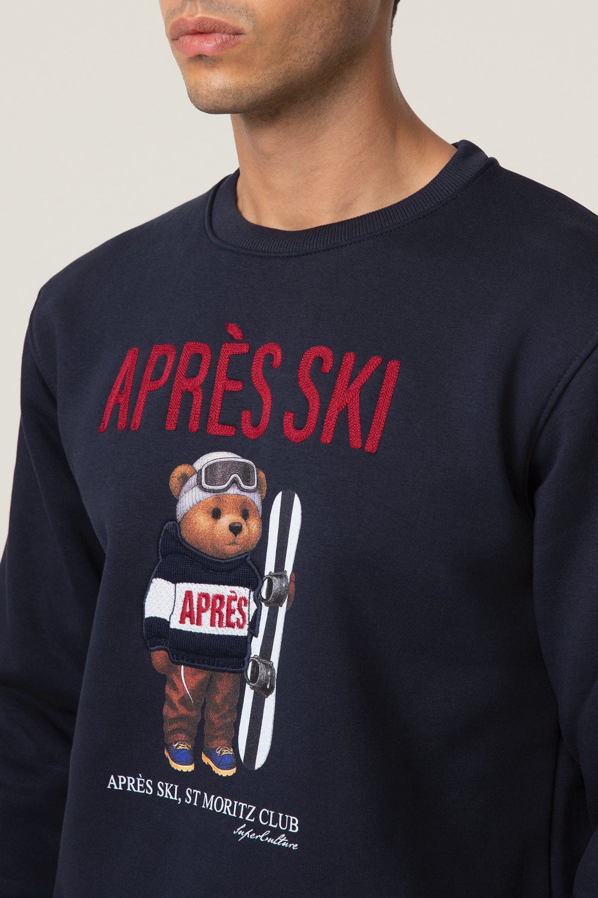 SUPERCULTURE Felpa girocollo uomo APRES SKI