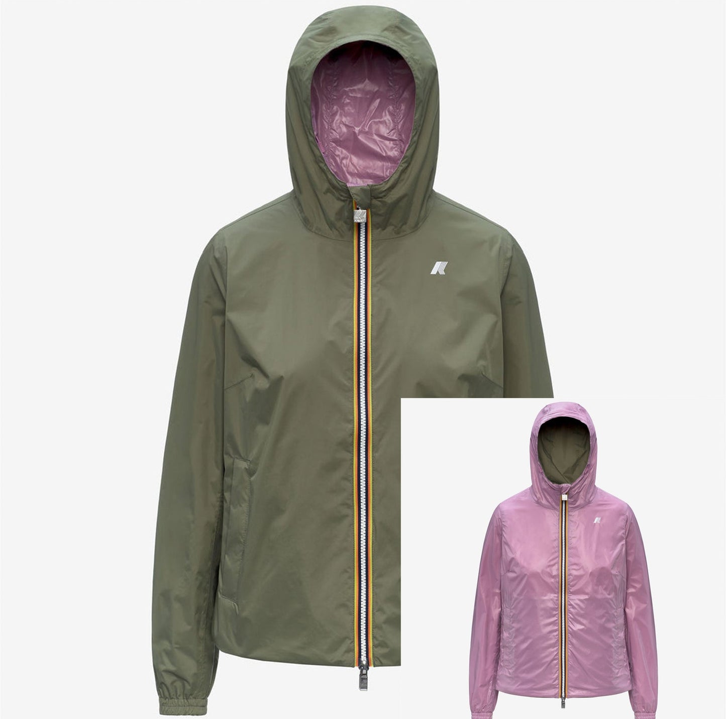 K-WAY Giubbotto donna reversibile estivo LIL 2.0 PLUS.2  DOUBLE