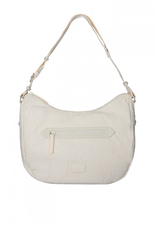 LIU JO Borsa a tracolla crossover in nylon bianco e caramello