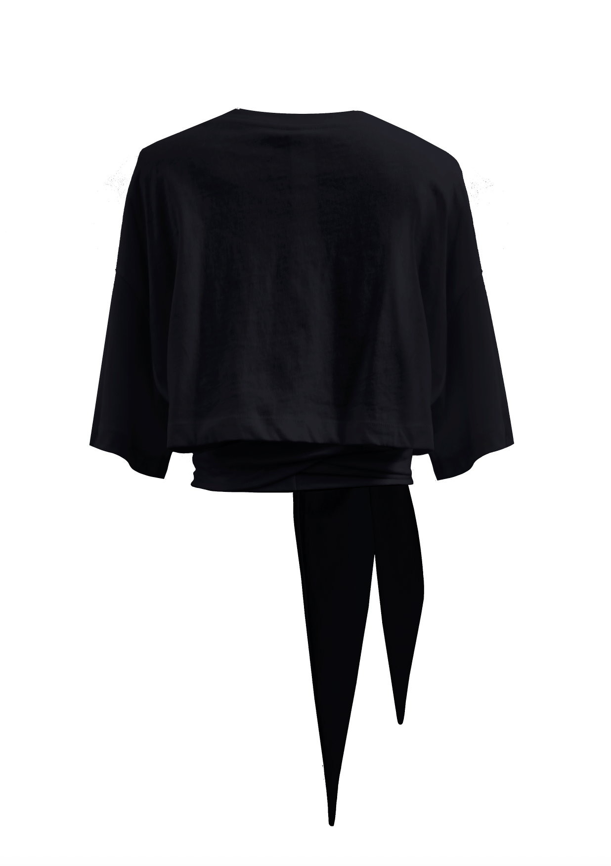 IL THE' DELLE 5 T-shirt annodata nera con stampa bocca con leccalecca