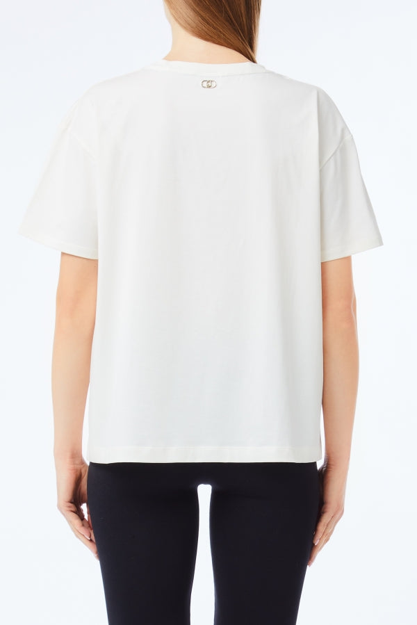 LIU JO T-Shirt maniche corte con coulisse al collo