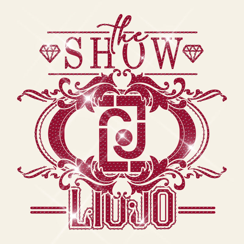 LIU JO T-Shirt maniche corte con stampa carte di gioco e strass