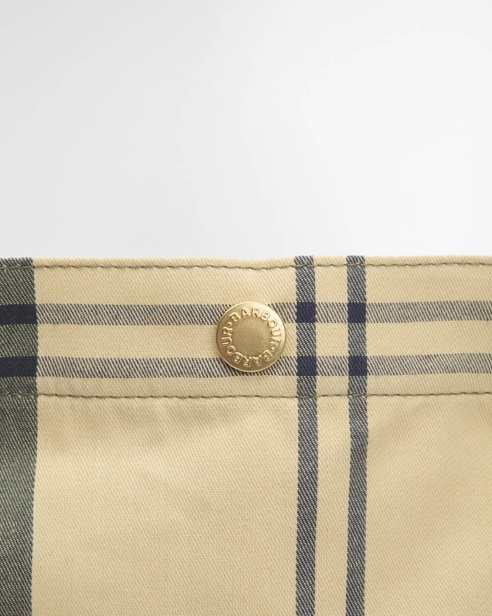 BARBOUR Borsa shopper TELFIELD TARTAN TOTE in cotone beige
