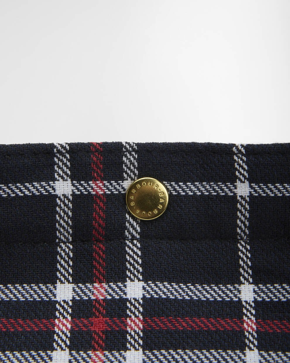 BARBOUR Borsa mini shopper in cotone blu MINI TELFIELD TARTAN BAG