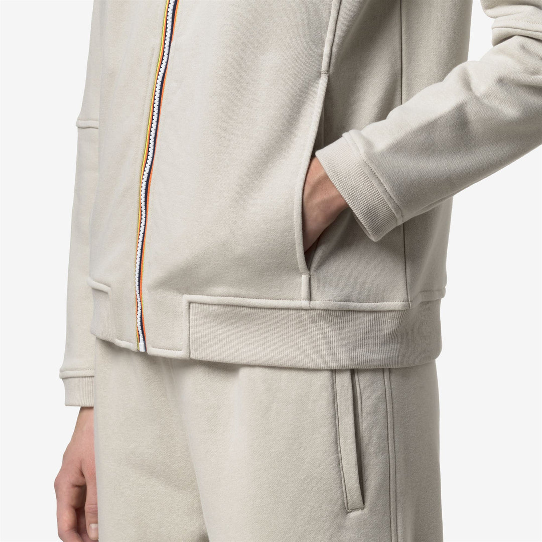 K-WAY Felpa unisex con zip e cappuccio PEPIN POLY COTTON