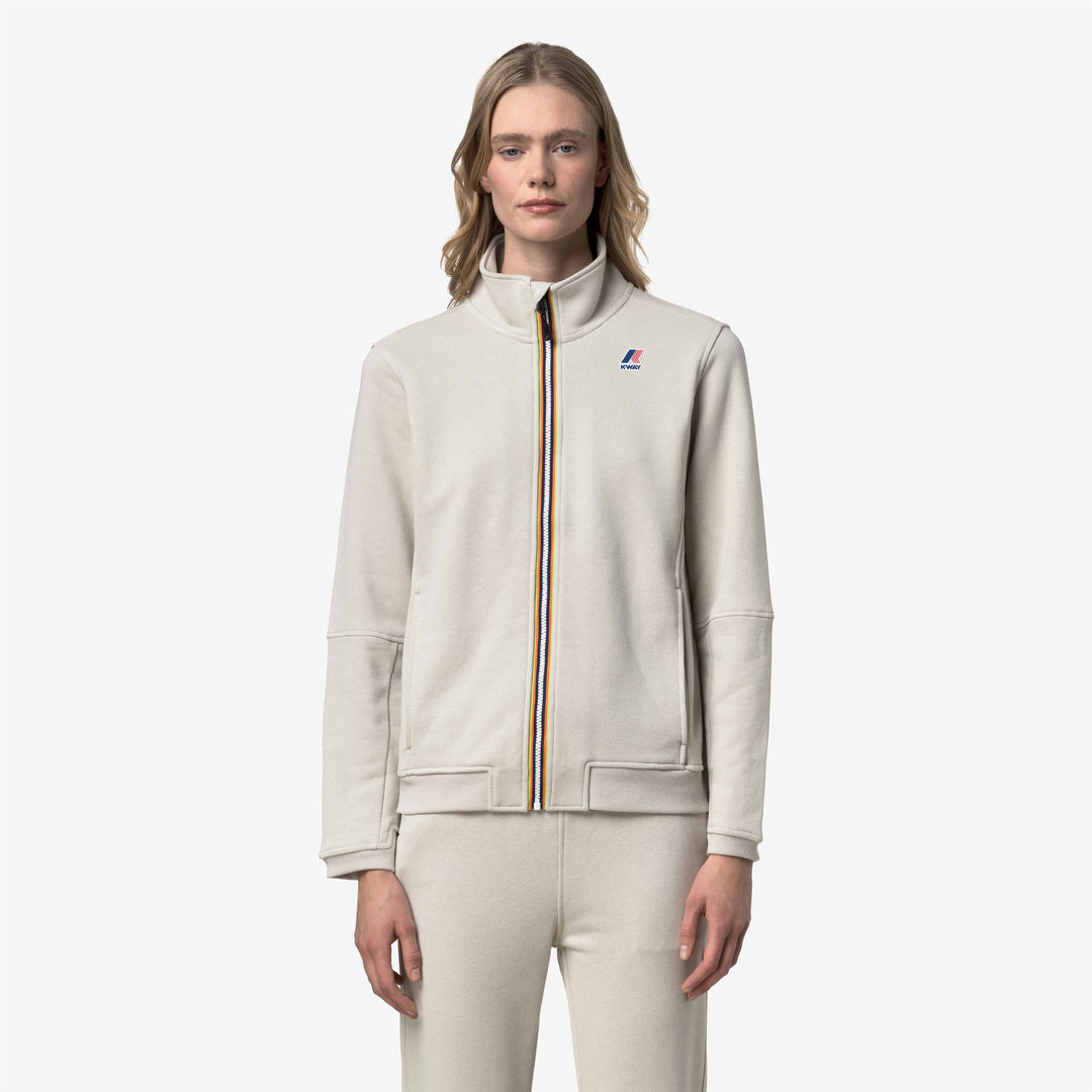 K-WAY Felpa unisex con zip e cappuccio PEPIN POLY COTTON