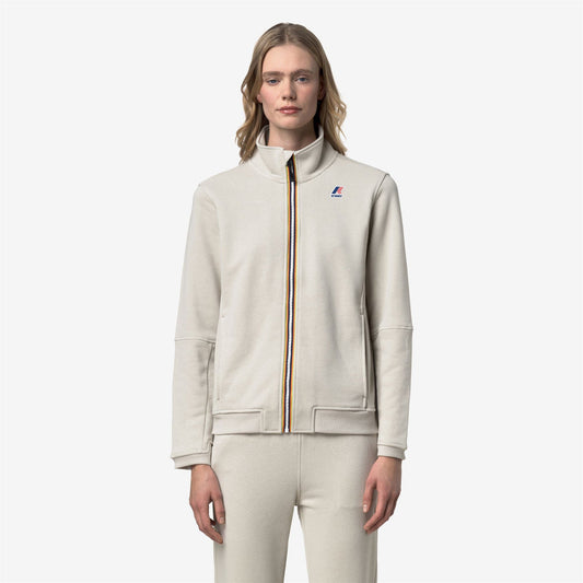 K-WAY Felpa unisex con zip e cappuccio PEPIN POLY COTTON