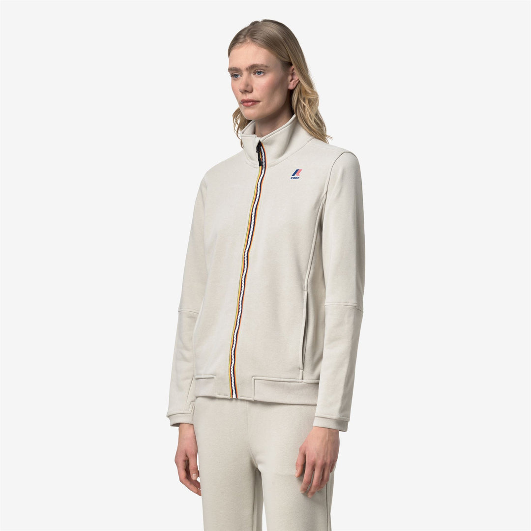 K-WAY Felpa unisex con zip e cappuccio PEPIN POLY COTTON