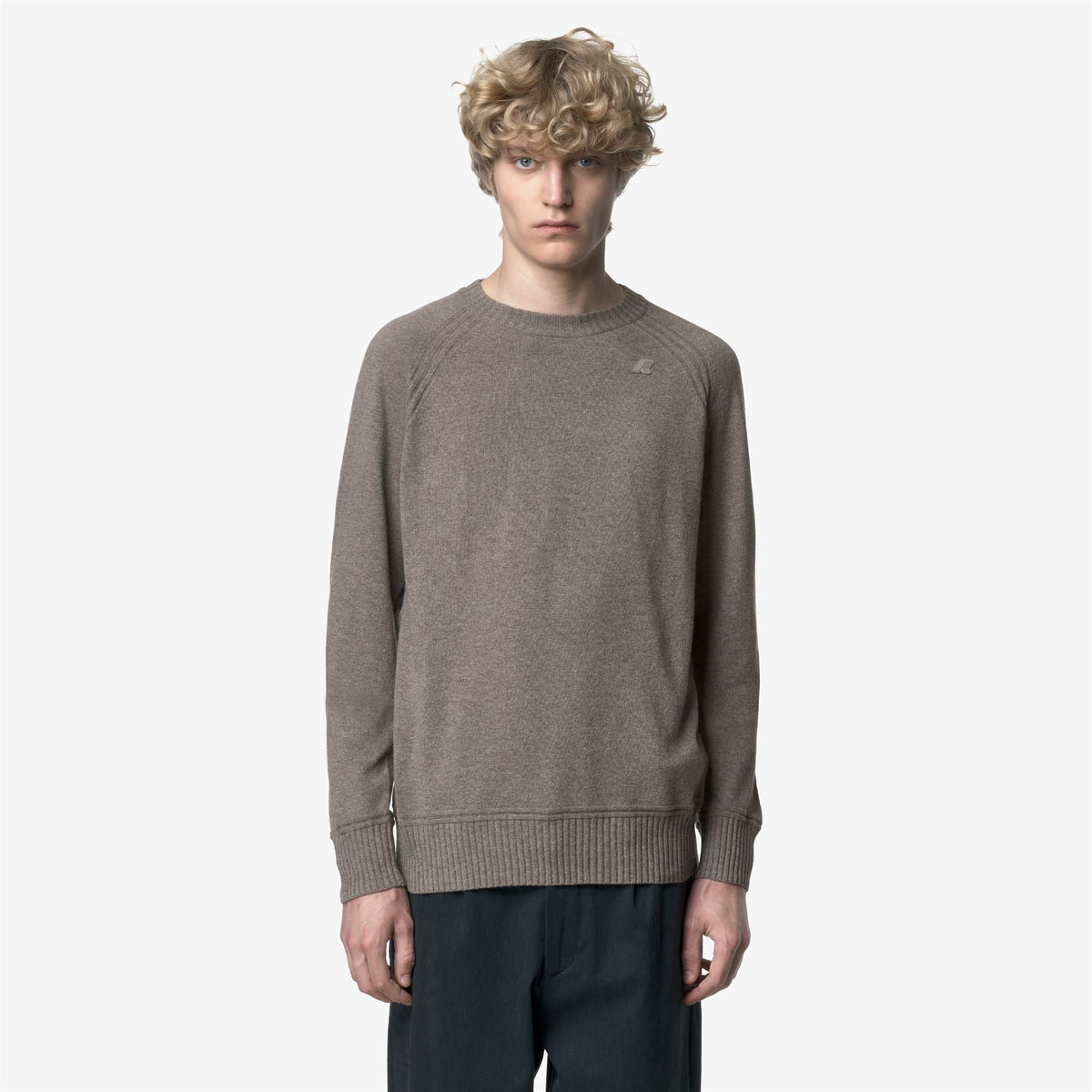 K-WAY Maglia girocollo misto cashmere SEBASS WOOL CASHMERE