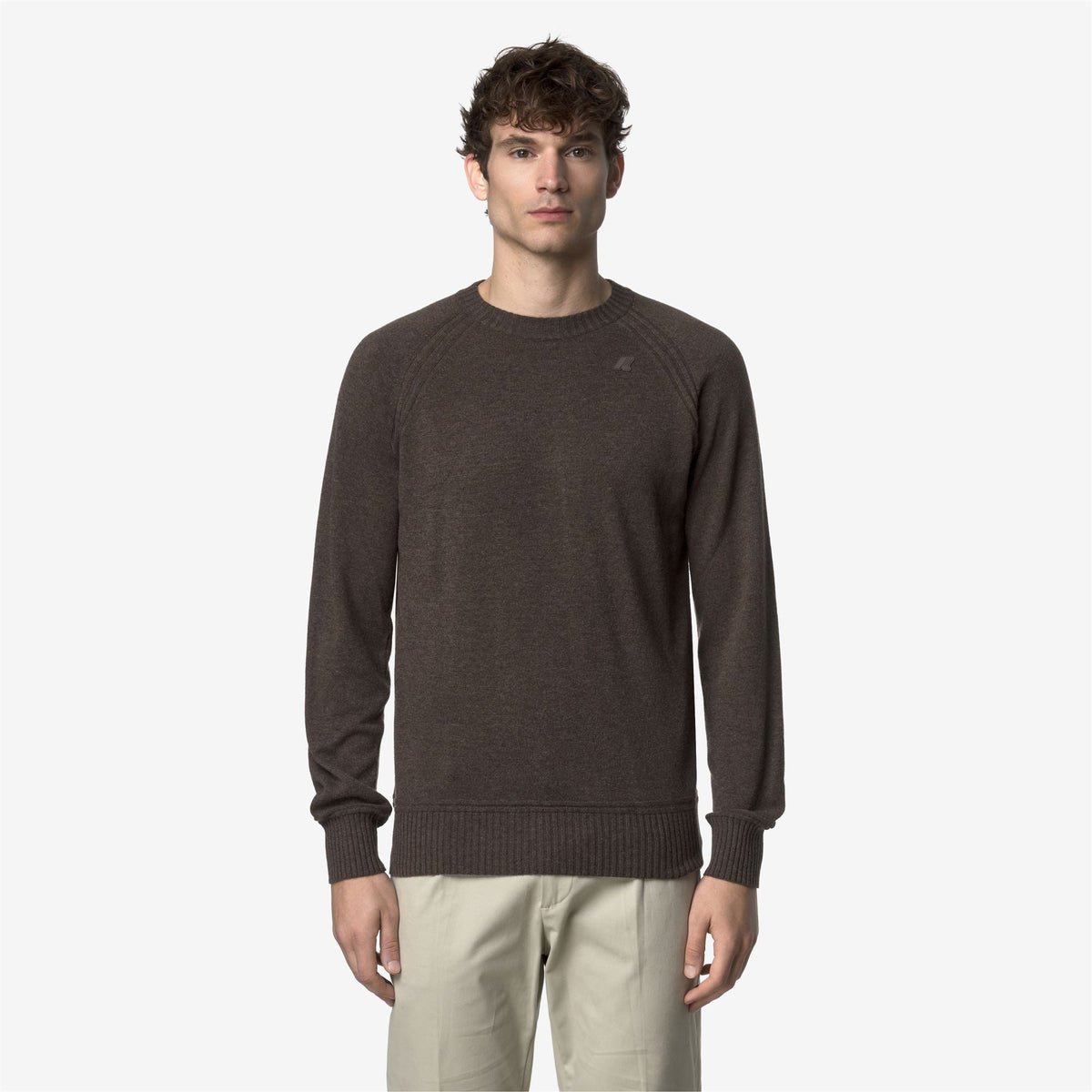 K-WAY Maglia girocollo misto cashmere SEBASS WOOL CASHMERE