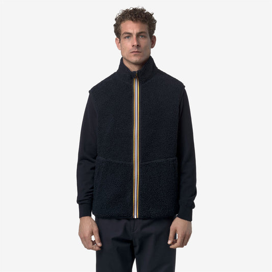 K-WAY Giubbotto smanicato in pile effetto sherpa  YANNICK SHERPA DOUBLE