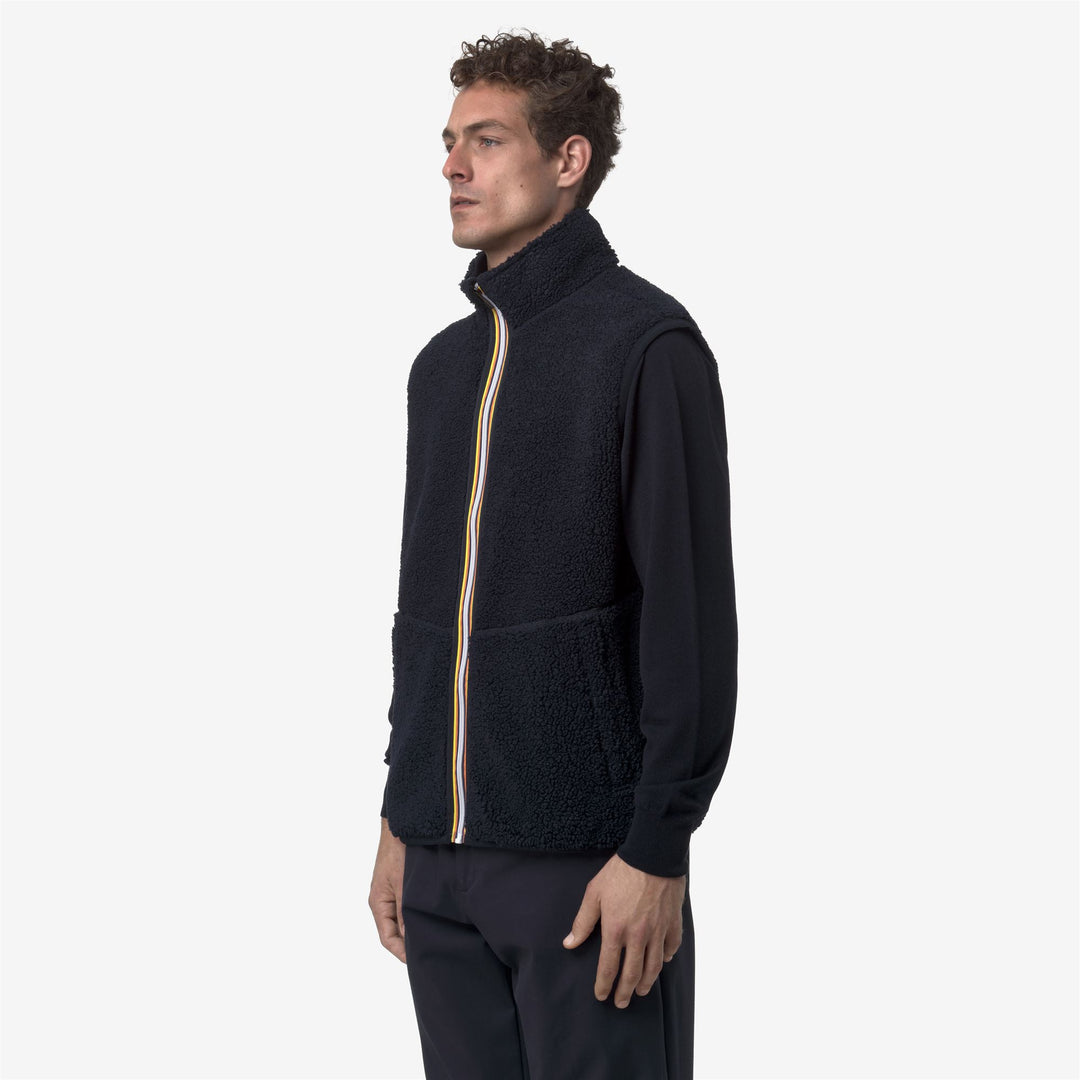 K-WAY Giubbotto smanicato in pile effetto sherpa  YANNICK SHERPA DOUBLE