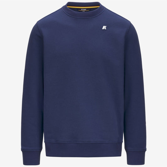 K-WAY Felpa uomo girocollo BAPTISTE FRENCH TERRY BLUE DEEP COBALT
