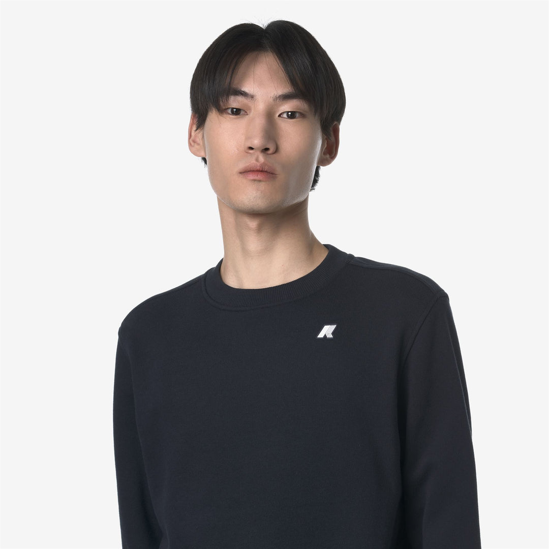 K-WAY Felpa uomo girocollo BAPTISTE FRENCH TERRY BLUE DEEP COBALT