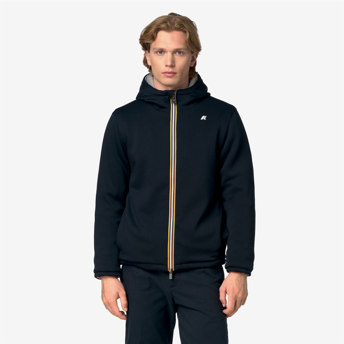 K-WAY Felpa in interlock reversibile con pelliccia JACK LIGHT SPACER FUR DOUBLE