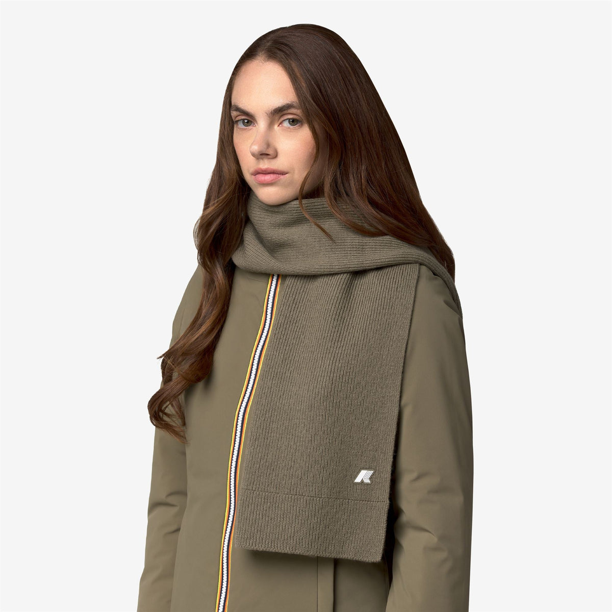 K-WAY Sciarpa unisex in lana ETIENNE CARDIGAN STITCH WOOL