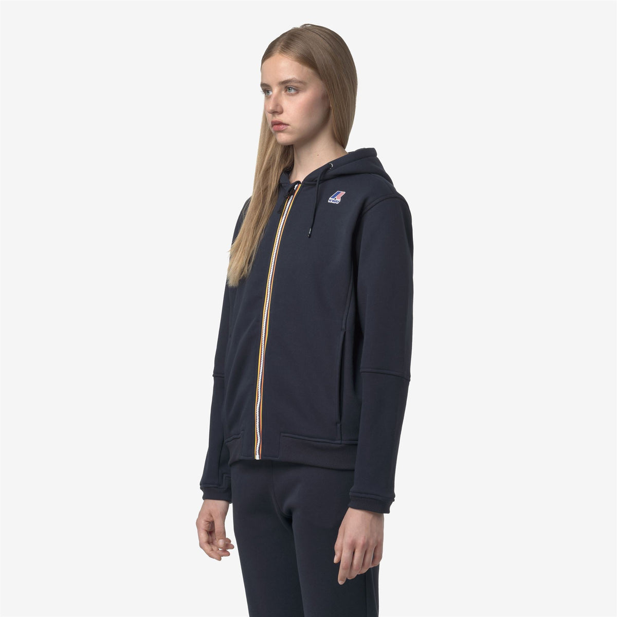 K-WAY Felpa invernale unisex con zip e cappuccio PROSPER BRUSHED PC