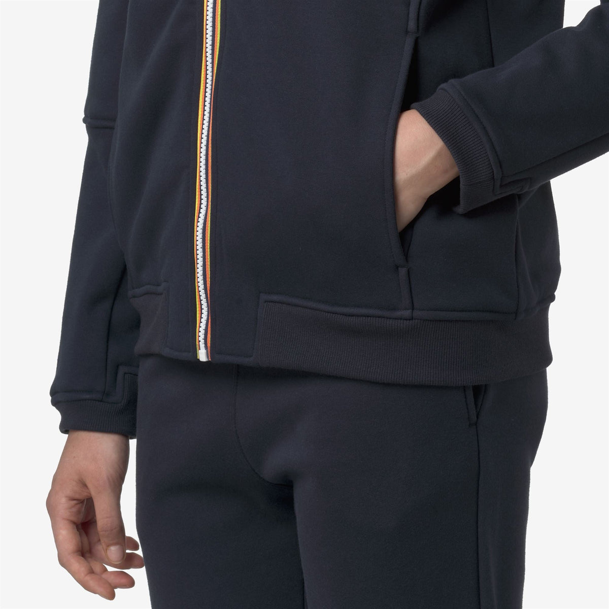 K-WAY Felpa invernale unisex con zip e cappuccio PROSPER BRUSHED PC
