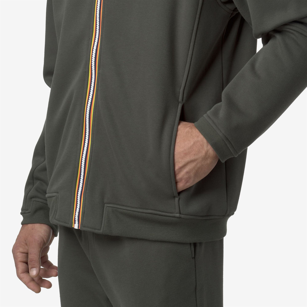 K-WAY Felpa unisex con zip e cappuccio PROSPER BRUSHED PC