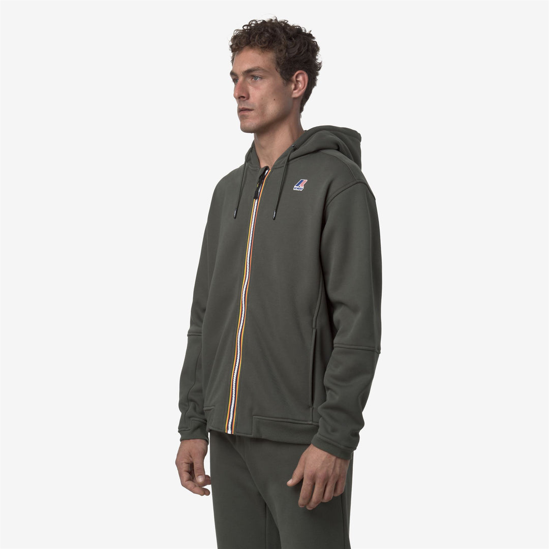 K-WAY Felpa unisex con zip e cappuccio PROSPER BRUSHED PC