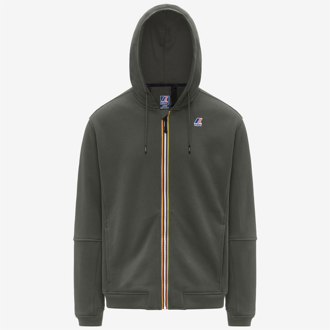 K-WAY Felpa unisex con zip e cappuccio PROSPER BRUSHED PC