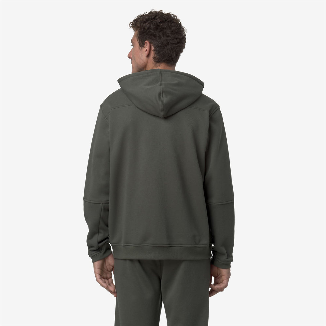 K-WAY Felpa unisex con zip e cappuccio PROSPER BRUSHED PC