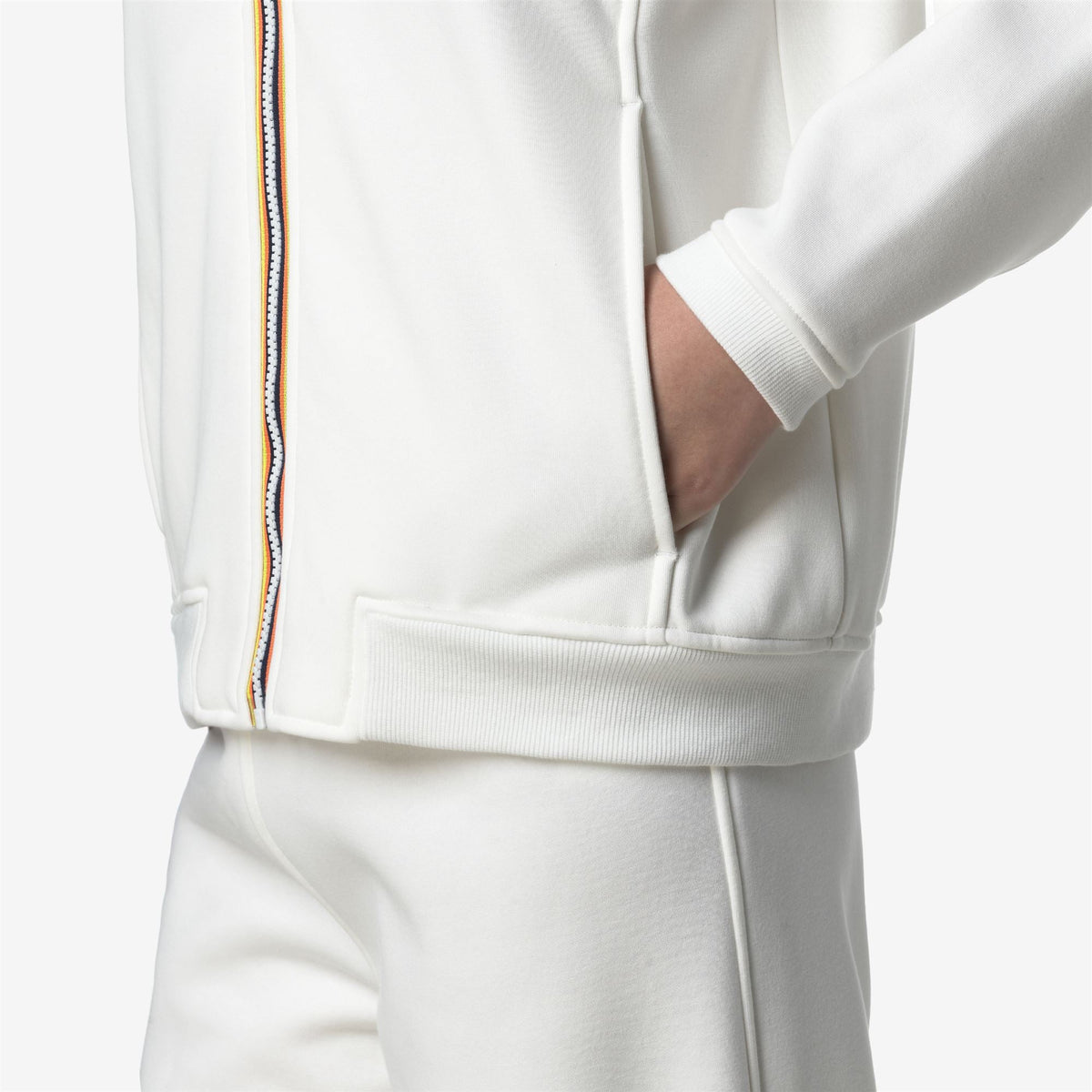 K-WAY Felpa invernale unisex con zip e cappuccio PROSPER BRUSHED PC