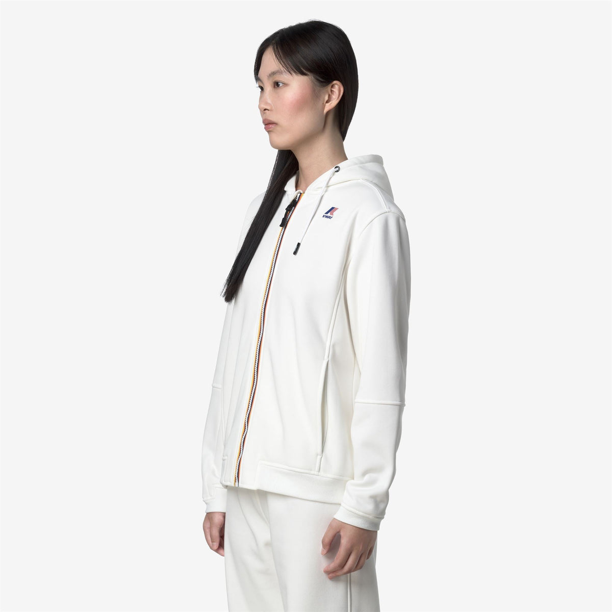 K-WAY Felpa invernale unisex con zip e cappuccio PROSPER BRUSHED PC