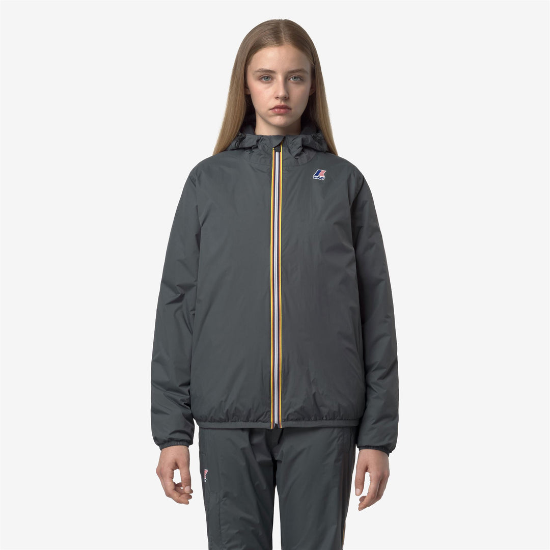 K-WAY Giubbotto unisex corto mezzo peso impermeabile con cappuccio LE VRAI 4.0 CLAUDE WARM