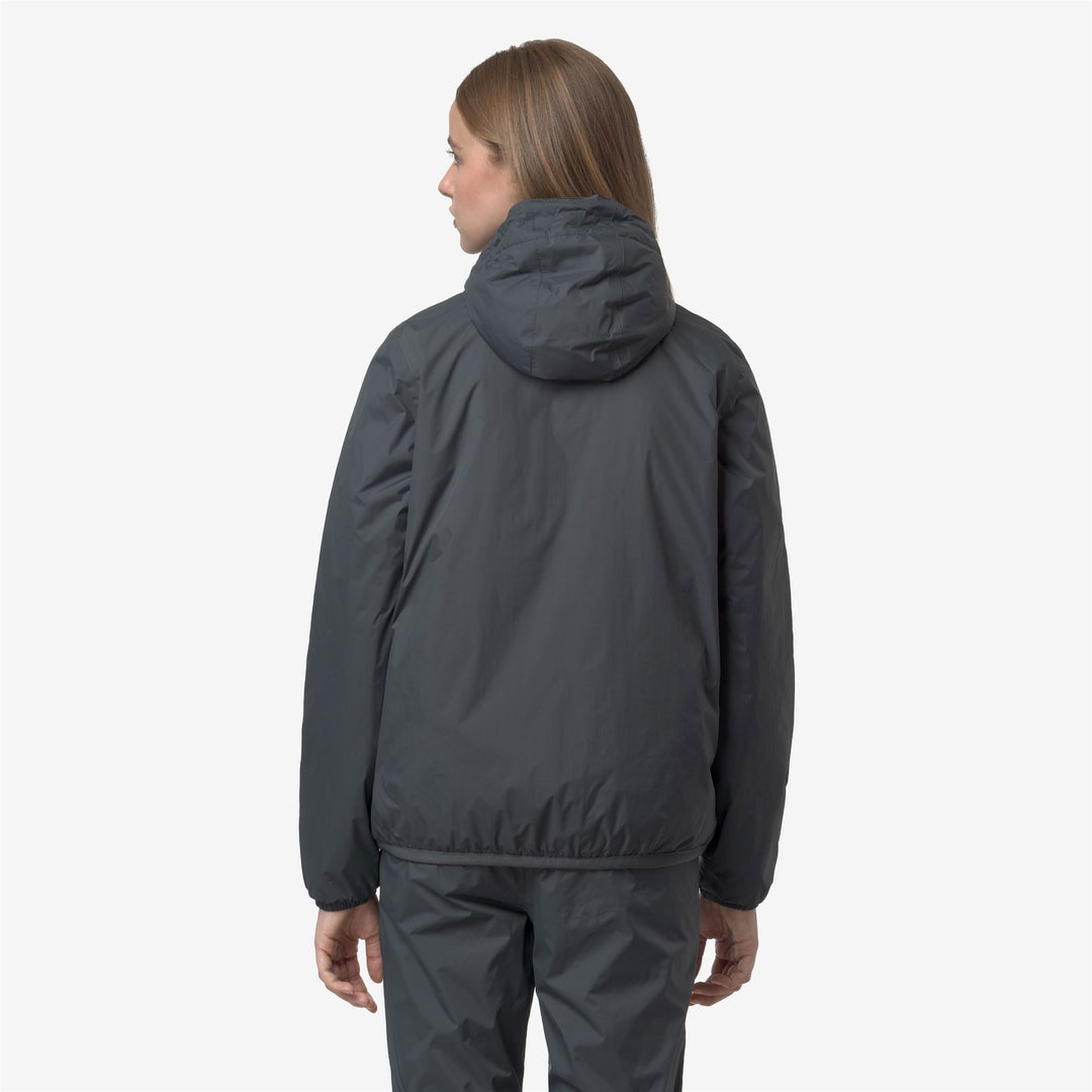 K-WAY Giubbotto unisex corto mezzo peso impermeabile con cappuccio LE VRAI 4.0 CLAUDE WARM