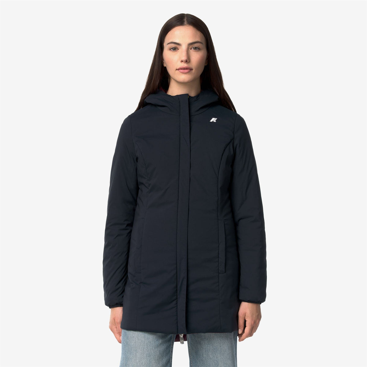 K-WAY Giubbotto mezza lunghezza donna reversibile DENISE ST WARM DOUBLE