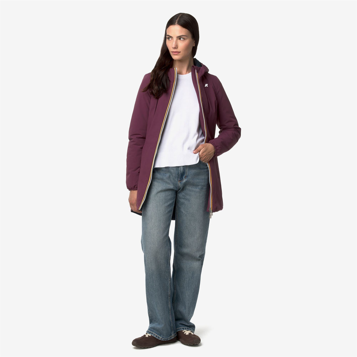 K-WAY Giubbotto mezza lunghezza donna reversibile DENISE ST WARM DOUBLE