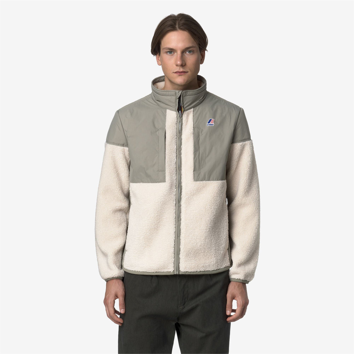 K-WAY Felpa unisex in tessuto orsetto e ripstop impermeabile SIXTE 4.0 ORSETTO