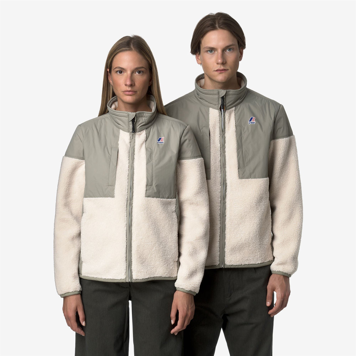 K-WAY Felpa unisex in tessuto orsetto e ripstop impermeabile SIXTE 4.0 ORSETTO