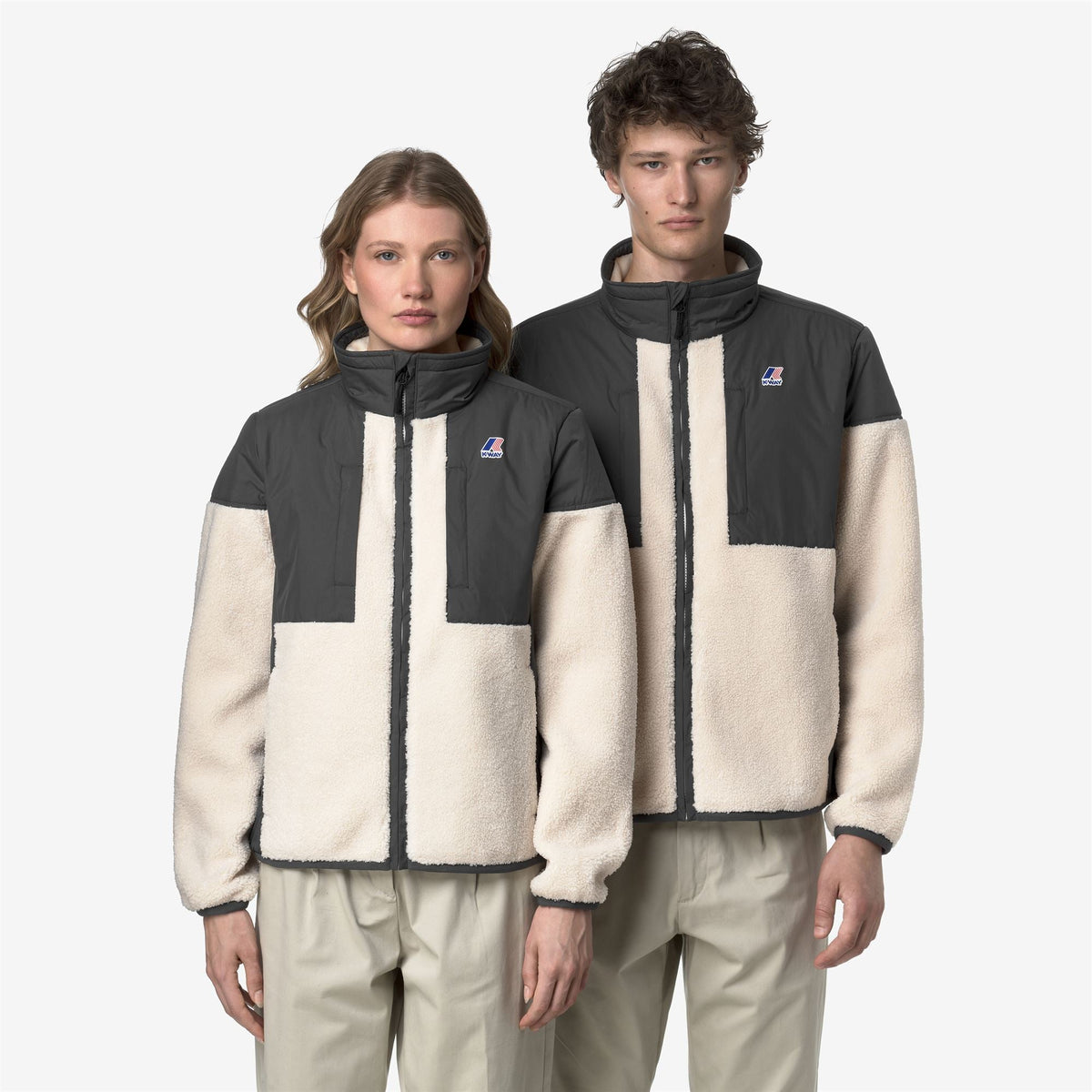 K-WAY Felpa unisex in tessuto orsetto e ripstop impermeabile SIXTE 4.0 ORSETTO