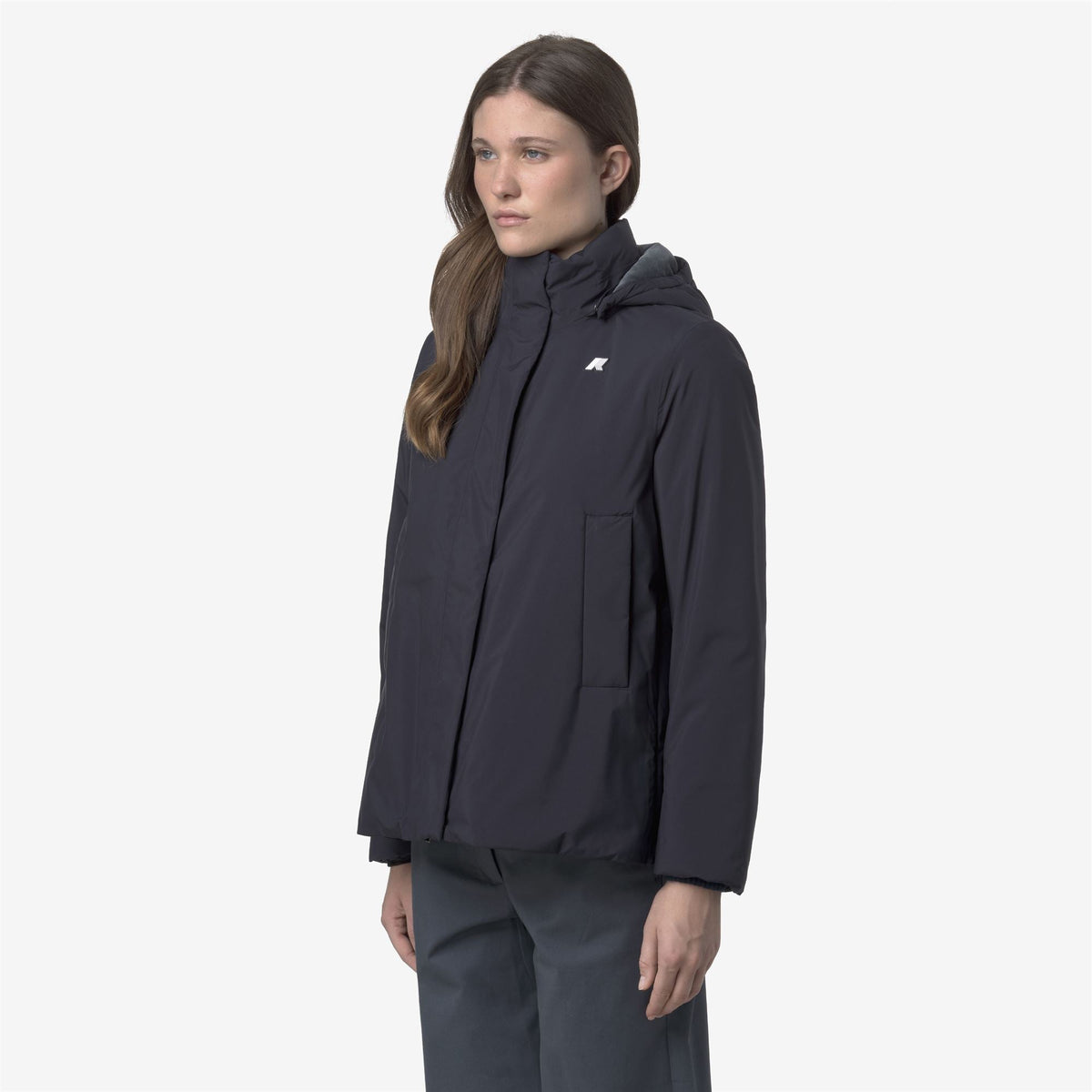 K-WAY Giubbotto donna cappuccio staccabile MARLETTE SOFT MARMOTTA