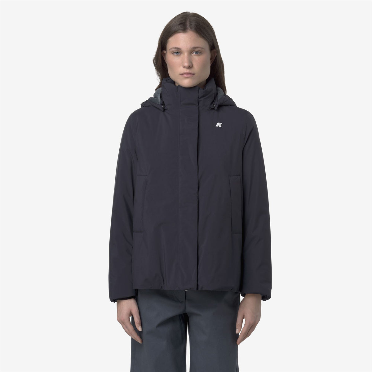 K-WAY Giubbotto donna cappuccio staccabile MARLETTE SOFT MARMOTTA