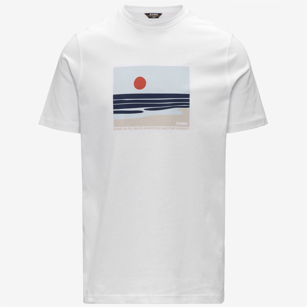 K-WAY T-Shirt girocollo uomo con stampa ODOM JERSEY SUNSET
