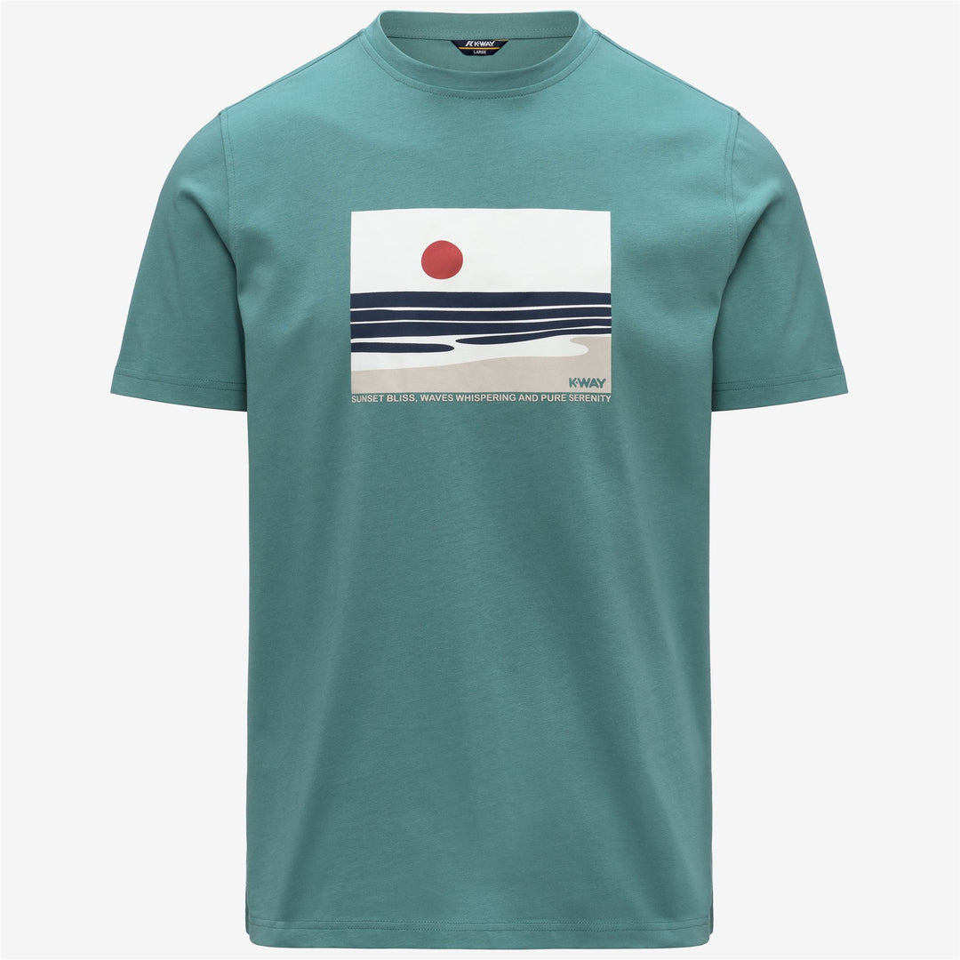 K-WAY T-Shirt girocollo uomo con stampa ODOM JERSEY SUNSET