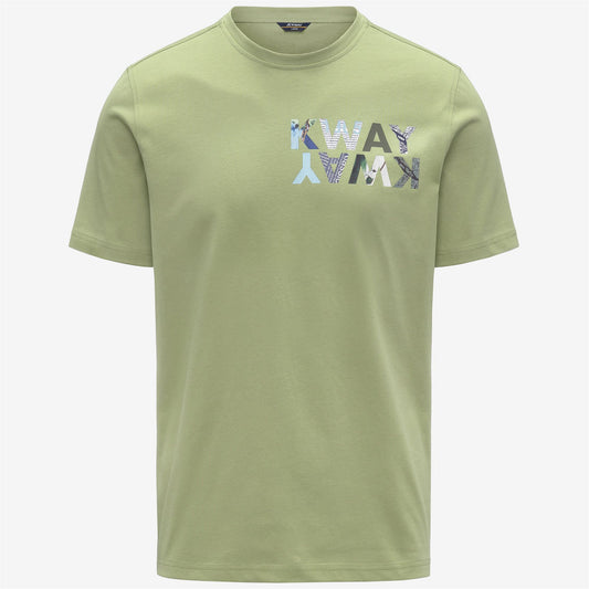 K-WAY T-Shirt girocollo uomo stampa ODOM JERSEY KWAY LETTERING