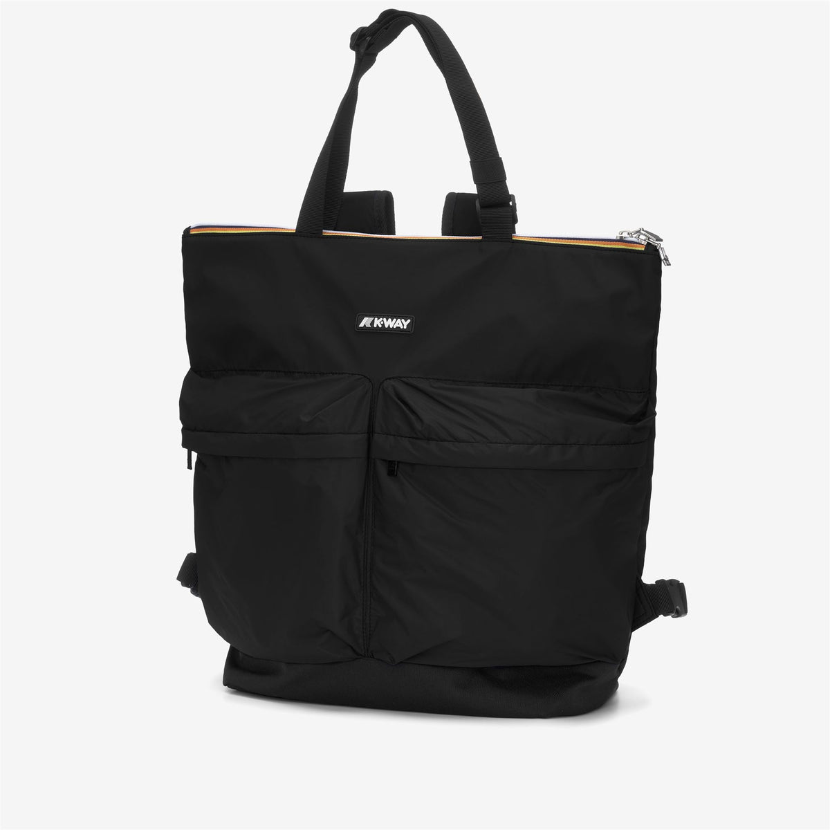 K-WAY Borsa shopping  in nylon ripstop con spallacci tipo zaino NOAM