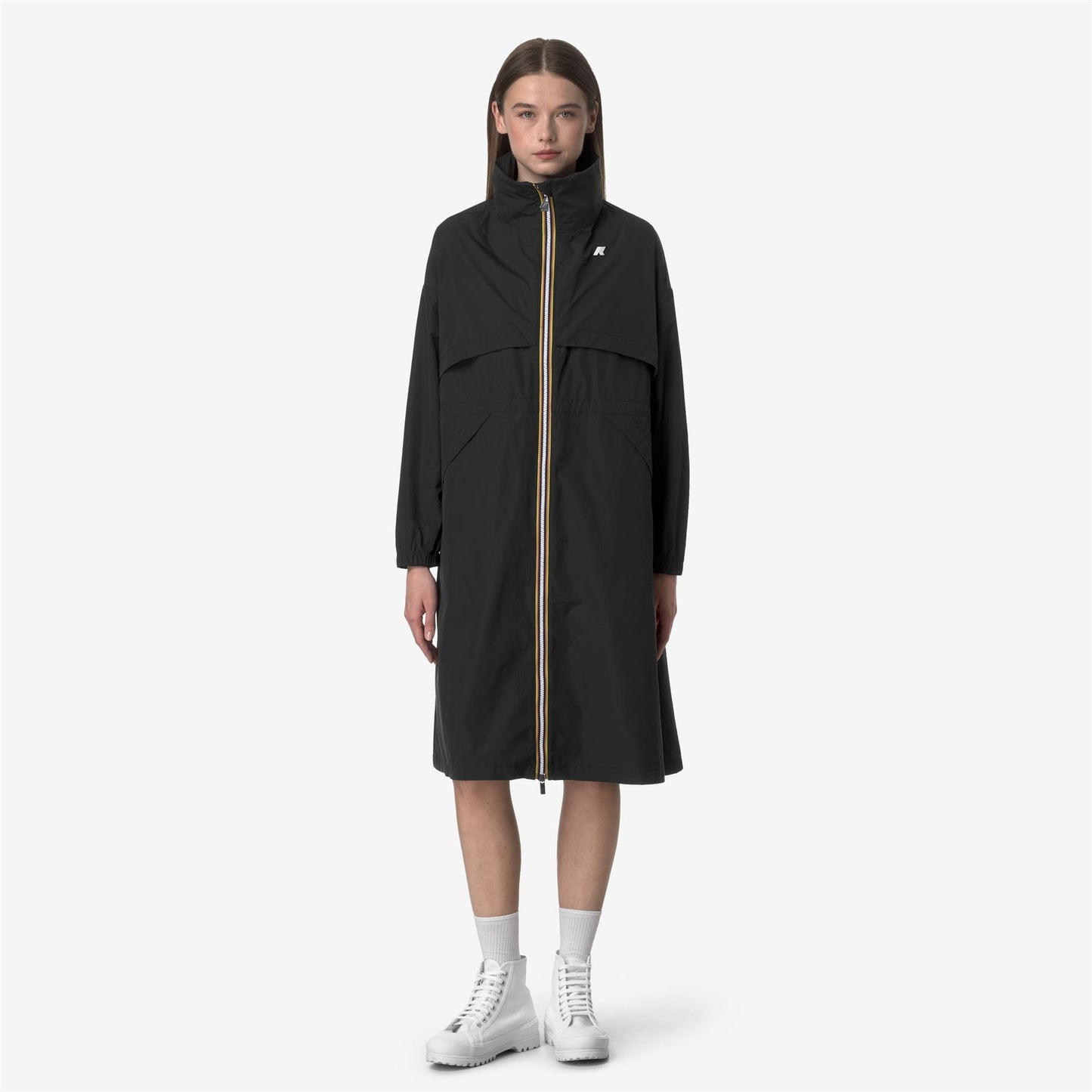 K-WAY Trench donna AUBE MEMORY TOUCH beige impermeabile
