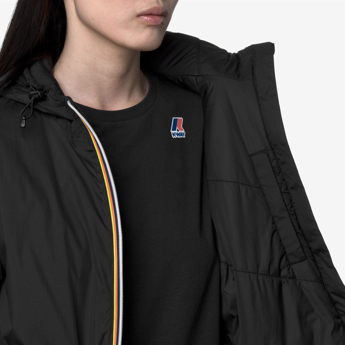 K-WAY Giubbotto lungo in nylon ripstop LE VRAI 4.0 DELIA WARM