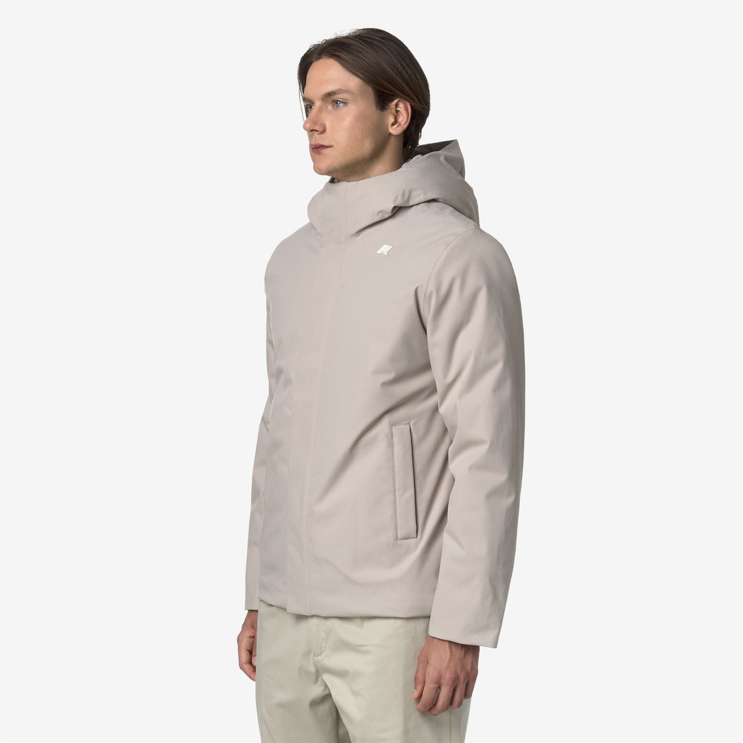 K-WAY Giubbotto interno in marmotta con cappuccio JACKO TWILL MARMOTTA
