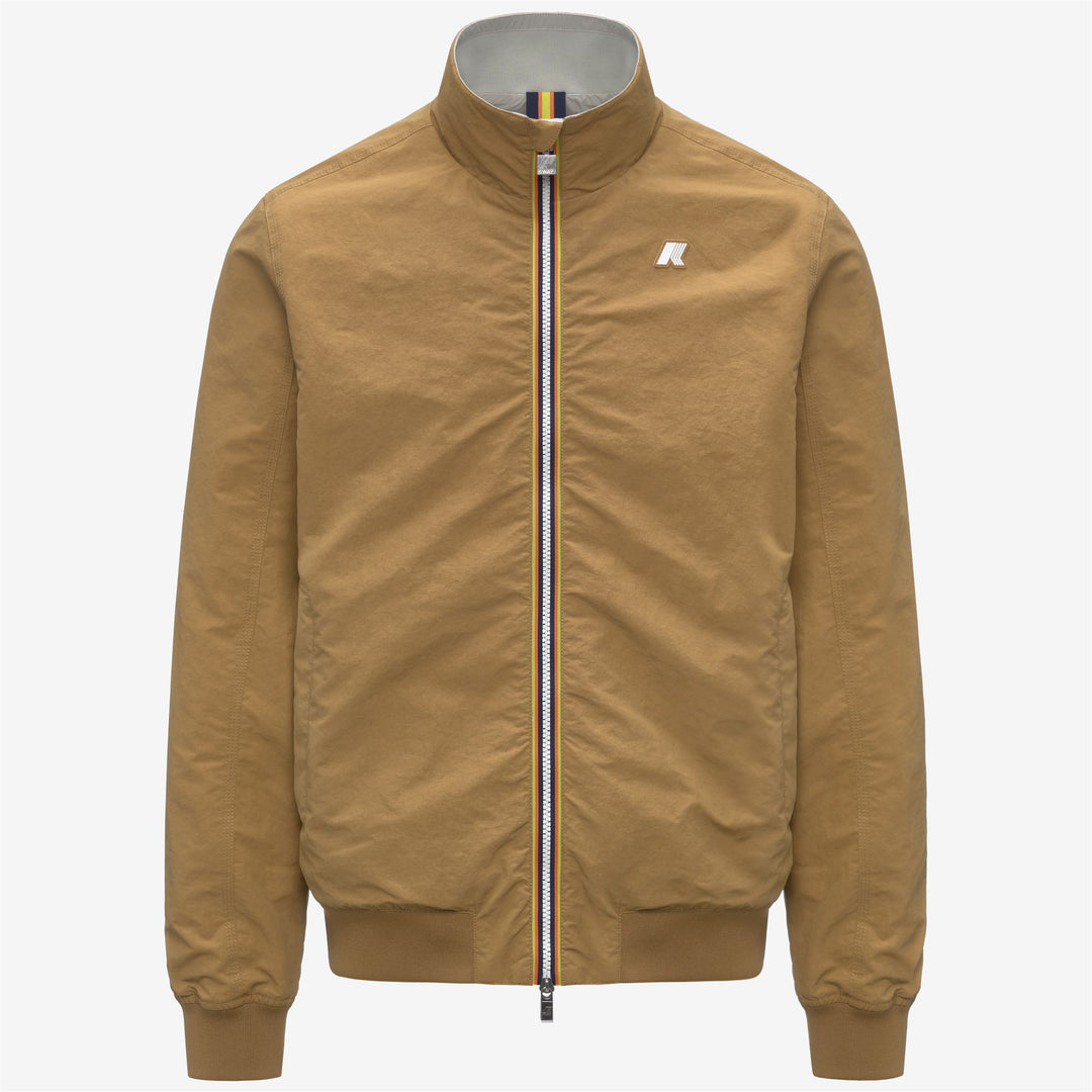 K-WAY Giubbotto senza cappuccio reversibile impermeabile ARSENE COTTON DOUBLE