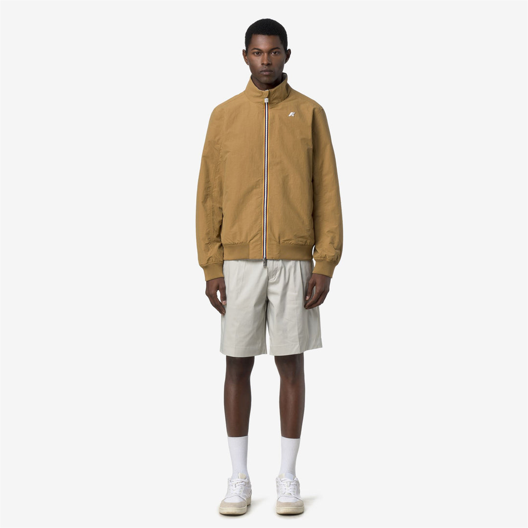 K-WAY Giubbotto senza cappuccio reversibile impermeabile ARSENE COTTON DOUBLE