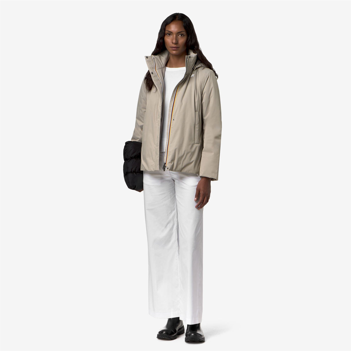 K-WAY Giubbotto donna con interno in marmotta MARLETTE TWILL SOFT BEAVER
