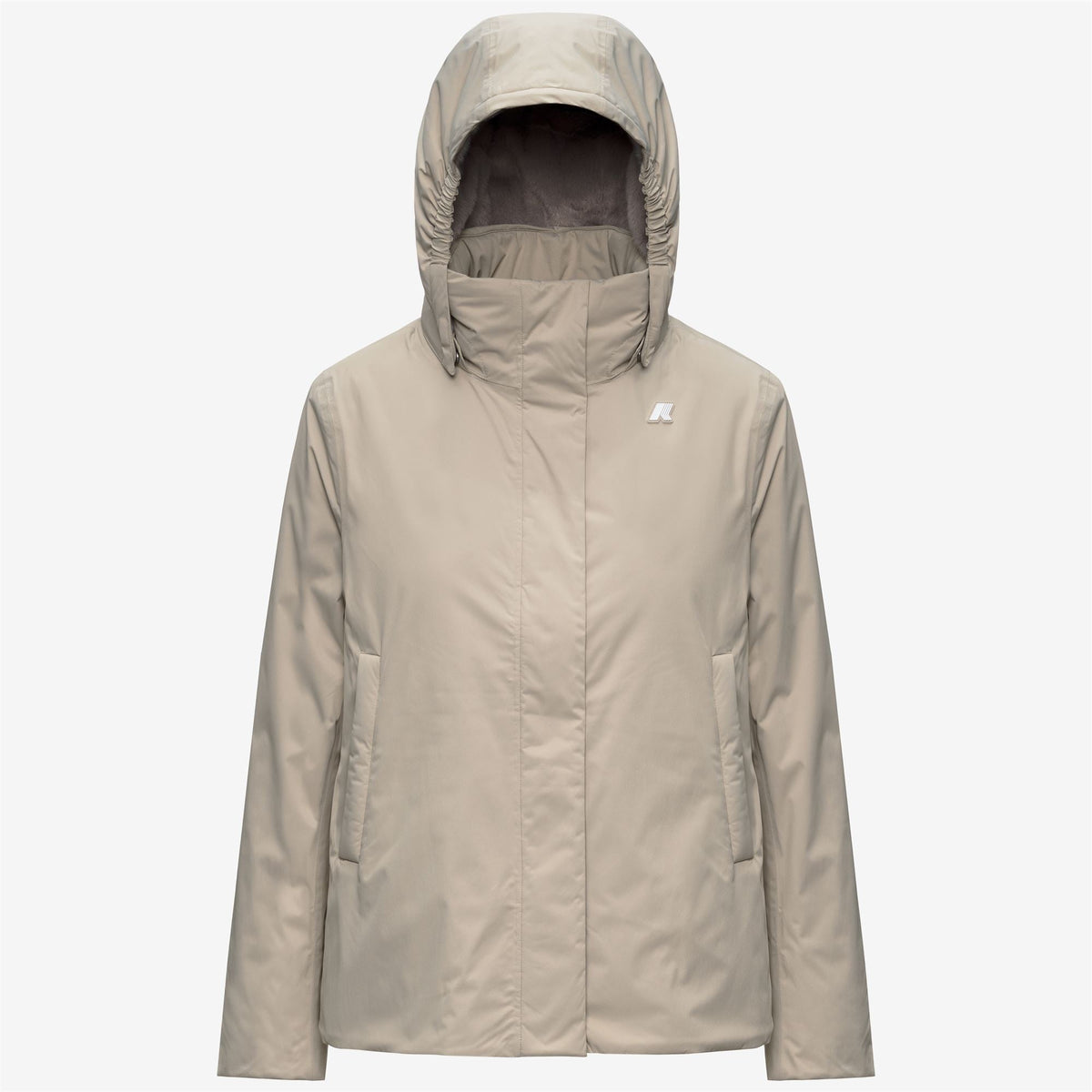 K-WAY Giubbotto donna con interno in marmotta MARLETTE TWILL SOFT BEAVER
